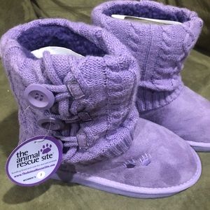 Purple Slipper Boots